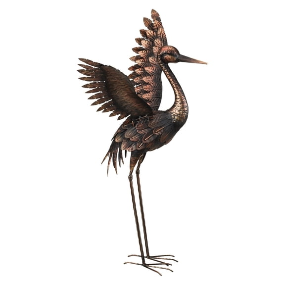 Bronze Crane 27" - Wings Up