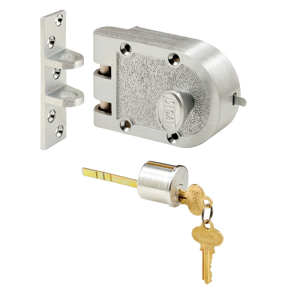 Bronze Deadlock, 667F, 1 Cylinder, Keyed Alike, Brushed Chrome (Key ...