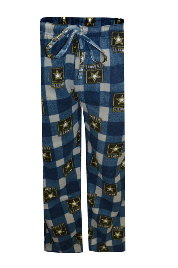 Mens US Army Navy and Gray Plaid Fleece Lounge Pant (3X)