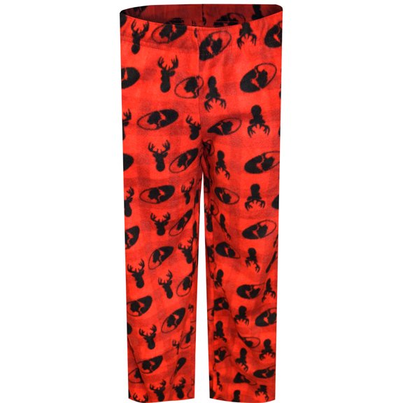 Bronze Eagle Womens Mossy Oak Women's Red Plaid Fleece Lounge Pant (Large)