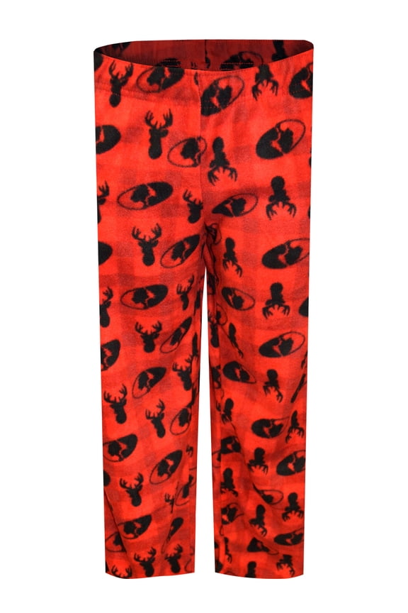 Womens Mossy Oak Women's Red Plaid Fleece Lounge Pant