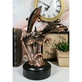 thumbnail image 1 of Bronze Electroplated Three Bottlenose Dolphins Riding Over Ocean Waves Statue, 1 of 9