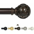 thumbnail image 1 of Bronze Farmhouse Curtain Rods for Windows:18-45 Inch Heavy Duty Adjustable Curtain Rod for Bedroom Living Room,Boho Decorative Rustic Drapery Rods with Vintage Coastal Finial,Antique Bronze, 1 of 8