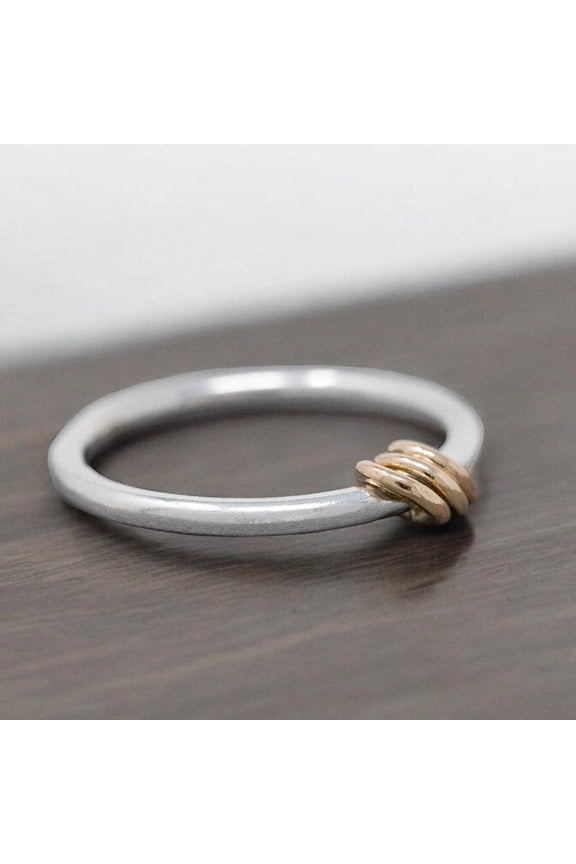 Bronze Fidget Spinner Ring Handmade Calming Fidget Ring With Rotating Band For Men & Women Fashion Jewelry