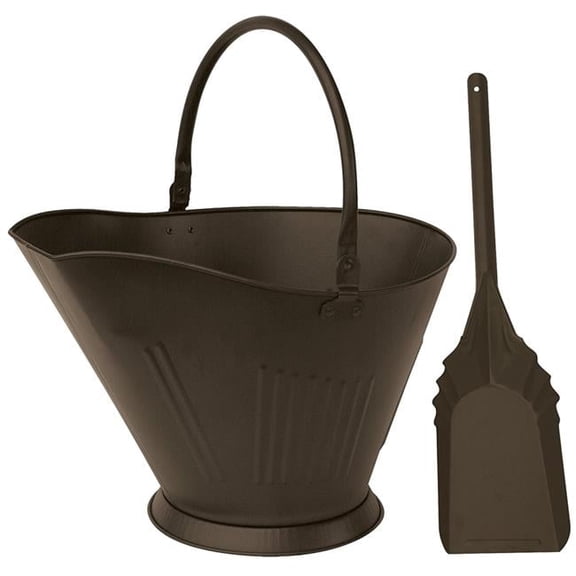 Bronze Finish Coal Hod & Shovel