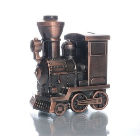 Bronze Finish Steam Engine Train Bank