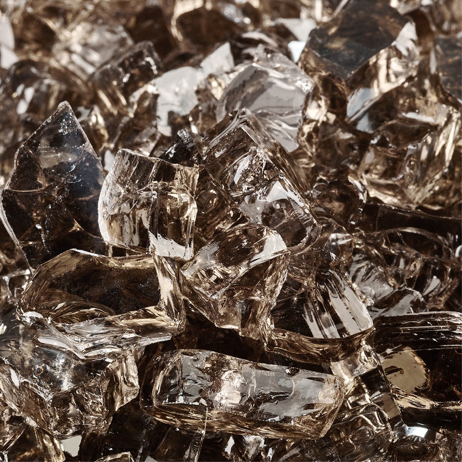 Bronze Reflective Fire Glass for Indoor and Outdoor Fire Pits, 10 lbs