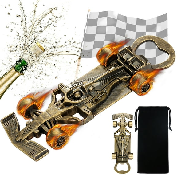 Bronze Formula 1 Gifts, F1 Merchandise, Unique Beer Gift for Men, Newest F1 Car Bottle Opener with Gift Bag, Novelty Fathers Day Gift Birthday Gift for Him Dad Husband Boyfriend