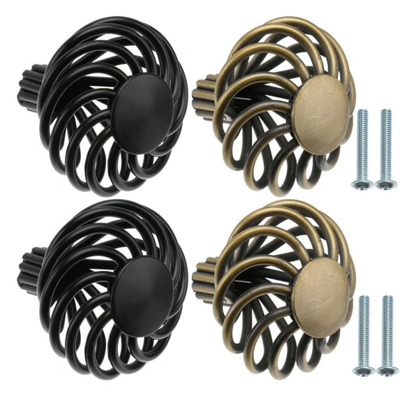 Bronze Handle European Closet Knob House Improvement Doorknob Handles Cabinet Vintage Decor American Style 4 Pcs