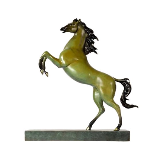 Bronze Horse Ornament Living Room Office Zodiac Horse Art Sculpture New Home Opening Gift Sculpture