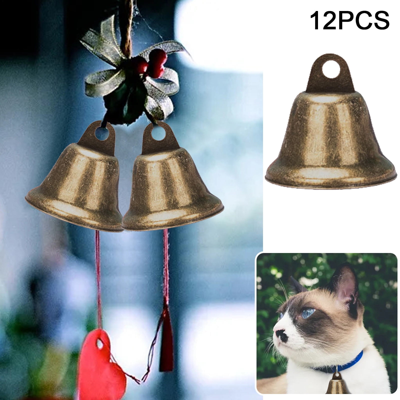 Bronze Jingle Bell Crafts Vintage Smallcow Bronze Bells Metal Hanging ...