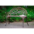 thumbnail image 1 of Bronze Metal Rose Garden Bench, 1 of 5