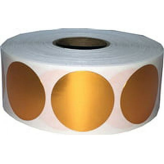 Bronze Metallic Color Coding Circle Organizing Inventory Stickers | 1" inch Round - 500 Pack | InStockLabels.com
