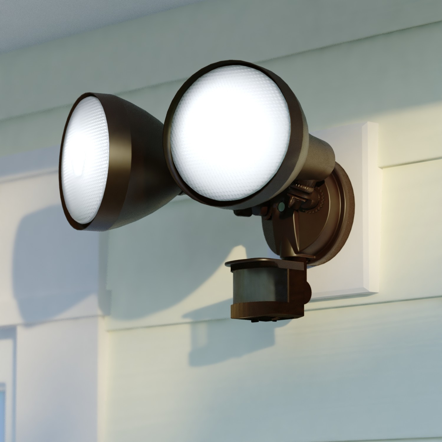 Bronze Motion Sensor Dusk To Dawn Outdoor Security Flood Light 180 