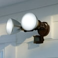 thumbnail image 1 of Bronze Motion Sensor Dusk to Dawn Outdoor Security Flood Light - 2 Adjustable Light Heads - 4 Modes, 1 of 14