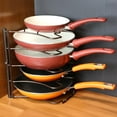 Bronze Pan Organizer Rack – Space-Saving Storage for Kitchen Cabinets ...