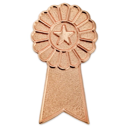Bronze Plated 3rd Place Award Ribbon Lapel Pin