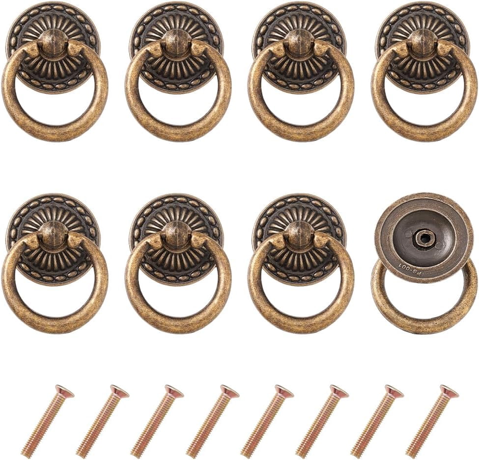 Ring Puls Bronze Ring Pulls Vintage Bronze Drawer Ring Pulls Round Drawer Pull ...