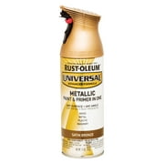 Bronze, Rust-Oleum Universal All Surface Interior/Exterior Matte Metallic Satin Spray Paint, 11 oz