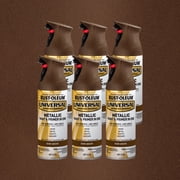 6 Pack, Bronze, Rust-Oleum Universal All Surface Interior/Exterior Metallic Spray Paint-314560, 11 oz