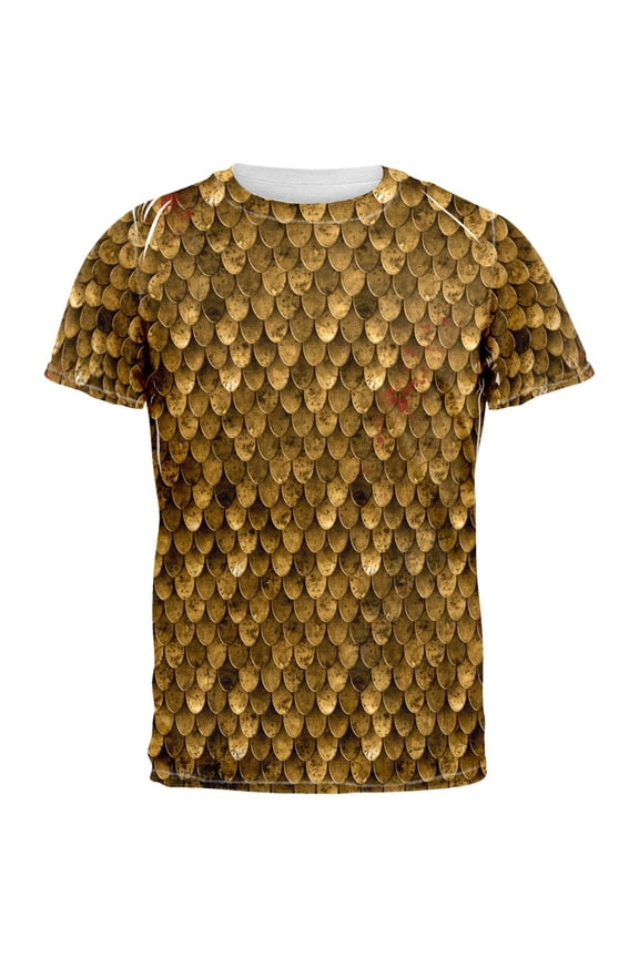 Bronze Scale Armor Costume All Over Adult T-Shirt