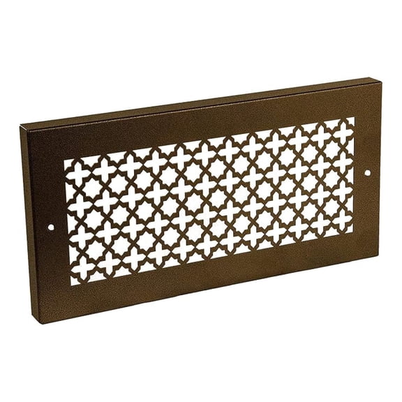 Bronze Series Victorian Rectangular Baseboard Grille - Oil Rubbed Bronze (14" x 6")