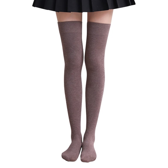 Bronze Socks 1 Pair Extra Long Solid Color Thigh High Socks Over The Knee High Boot Stockings Nylon Leg