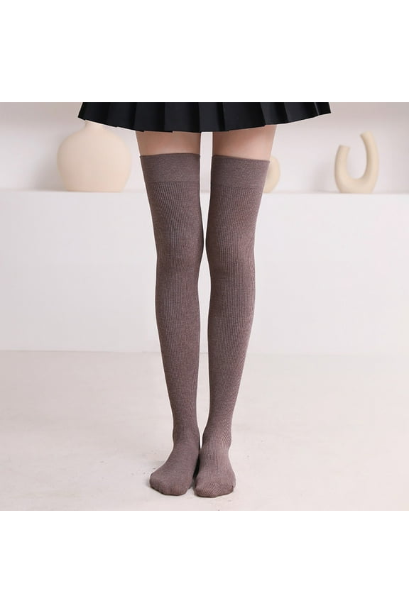 Bronze Stockings 1 Pair Extra Long Solid Color Thigh High Socks Over The Knee High Boot Stockings Nylon Leg