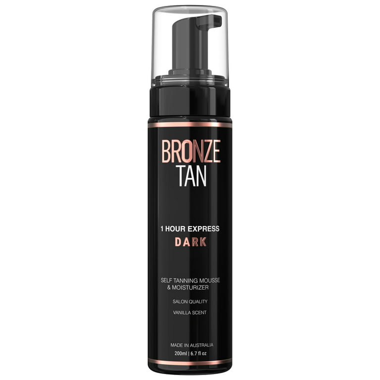 Bronze Tan Dark Moisturizing Self Tanning Mousse and Self Tanner For Fair  to Medium Skin Tones Salon Quality Vanilla Scented (200 ml/ 6.7 oz) 