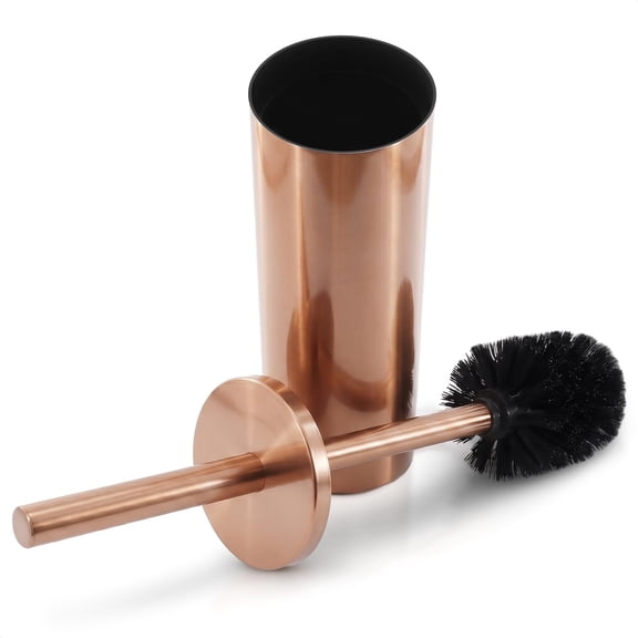 Bronze Toilet Brush And Holder Set - Upgrade Your Bathroom In Seconds Rust Resistant Stainless Steel Bowl With Replaceable Head Removable Inner & Splash Guard Cover