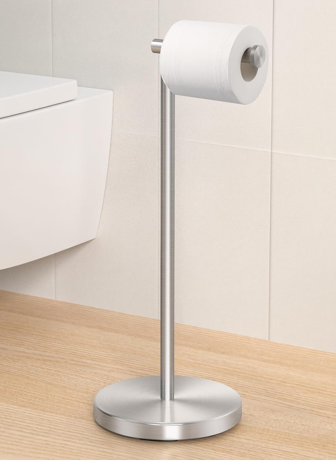 Bronze Toilet Paper Holder Stand, Toilet Roll Holder Free Standing with Heavy Base, 18/8 Stainless Steel, BPH283S1-BB