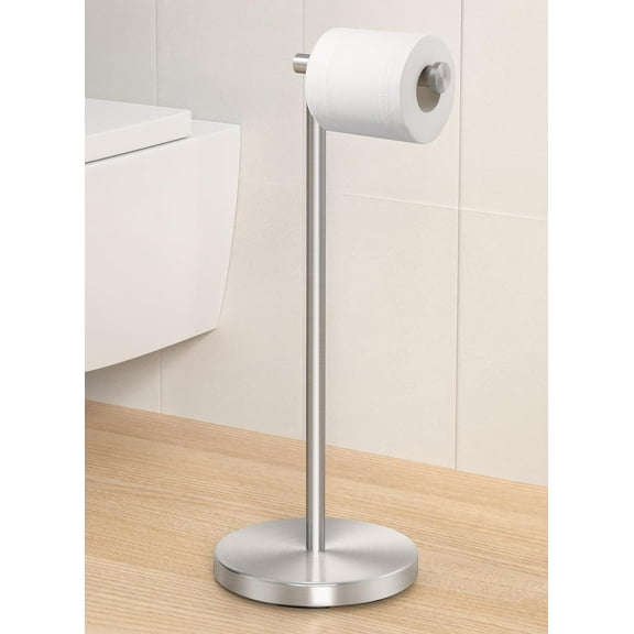 Bronze Toilet Paper Holder Stand, Toilet Roll Holder Free Standing with Heavy Base, 18/8 Stainless Steel, BPH283S1-BB