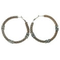 thumbnail image 1 of Bronze-Tone Hoop Earrings With Faceted Rhinestone Accents TME553, 1 of 1