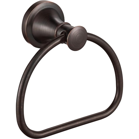 Bronze Towel Ring,Bathroom Hand Towel Holder,Oil Rubbed Towel Hanger Wall Mount Farmhouse Towel Rack Rustic Bath Accessories Half Round