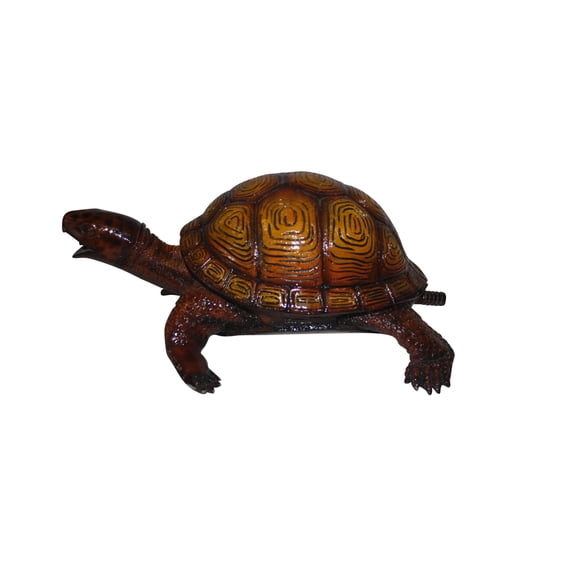 Nifao Turtle – Outdoor Bronze Fountain, Garden Water Feature, 14"L x 10"W x 6"H