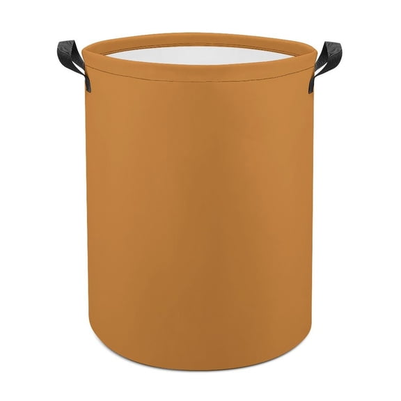 Bronze Waterproof Oxford Cloth Laundry Hamper, Collapsible Storage Bin with Reinforced Handles for Clothes and Toys, 3 Sizes Available