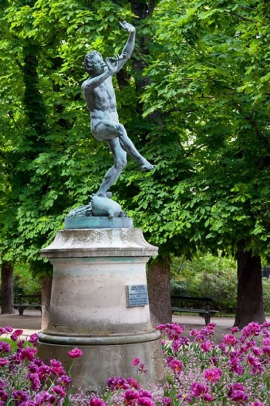 Bronze statue Faune Dansant Canvas Art - Brian Jannsen DanitaDelimont (19 x 28)