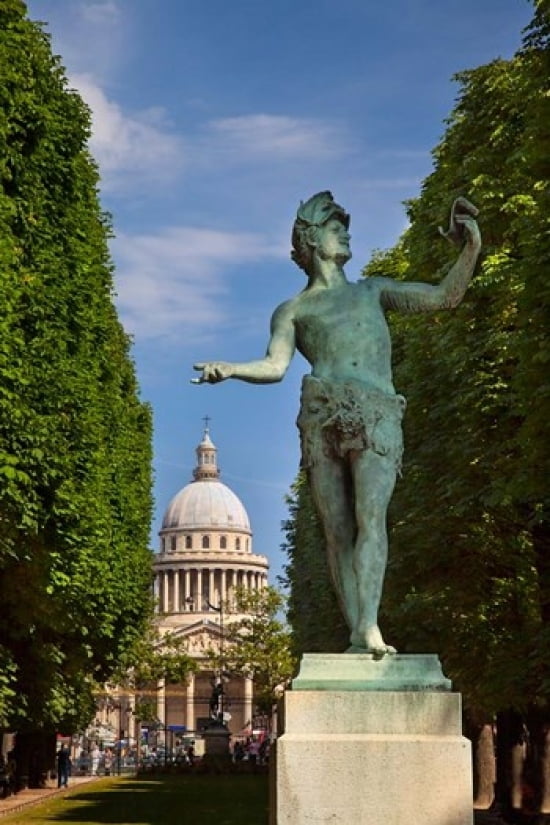 Bronze statue of Jardin du Luxembourg Canvas Art - Brian Jannsen DanitaDelimont (24 x 36)