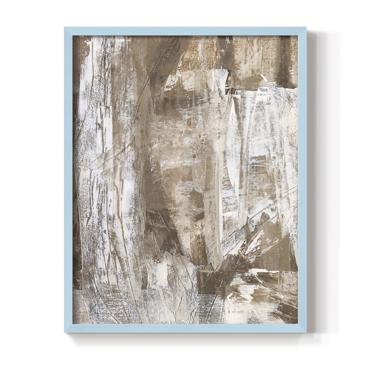 Bronzed I Framed Print in Blue Solid Wood Framed Print No Nail Hanging