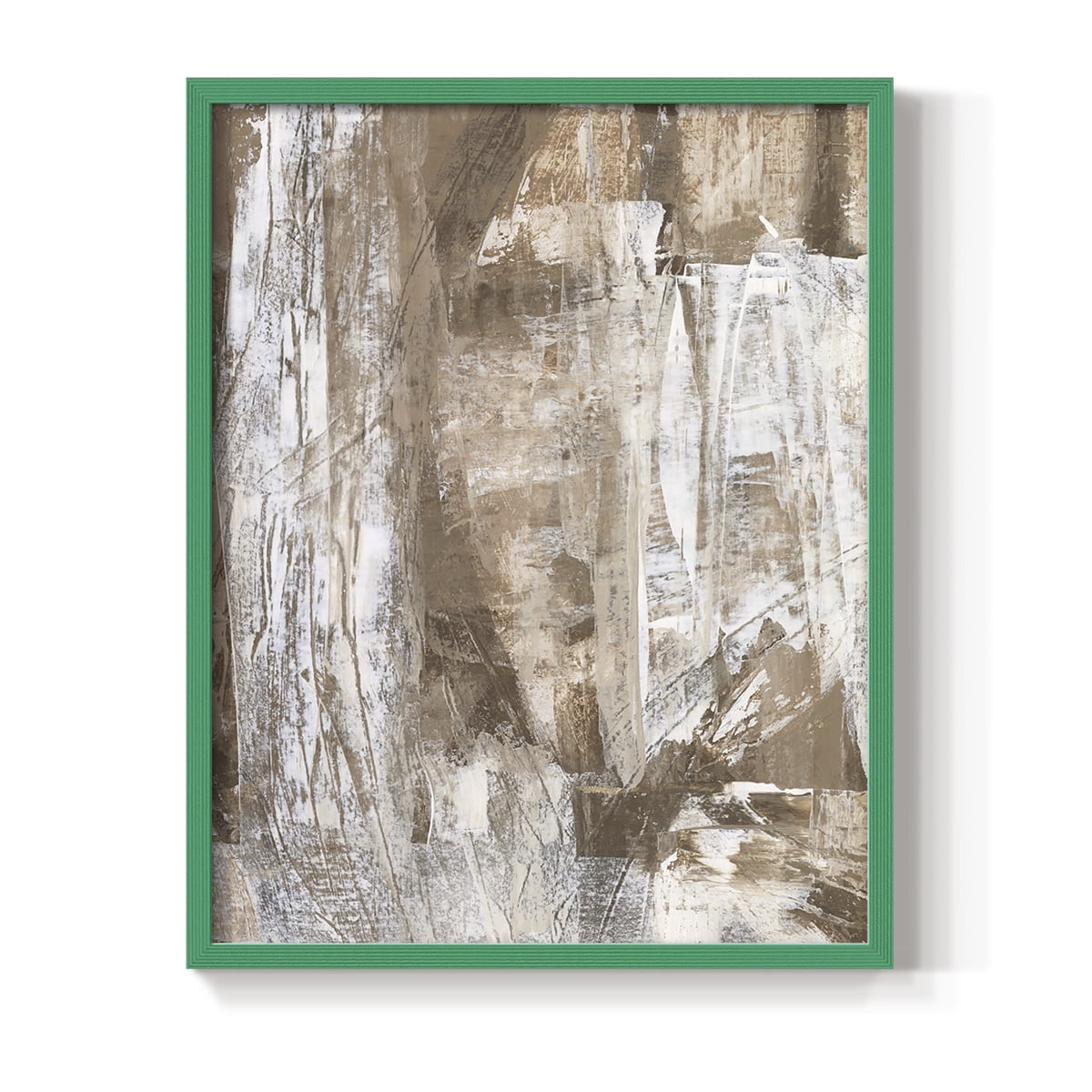Bronzed I Framed Print in Green Solid Wood Framed Print No Nail Hanging