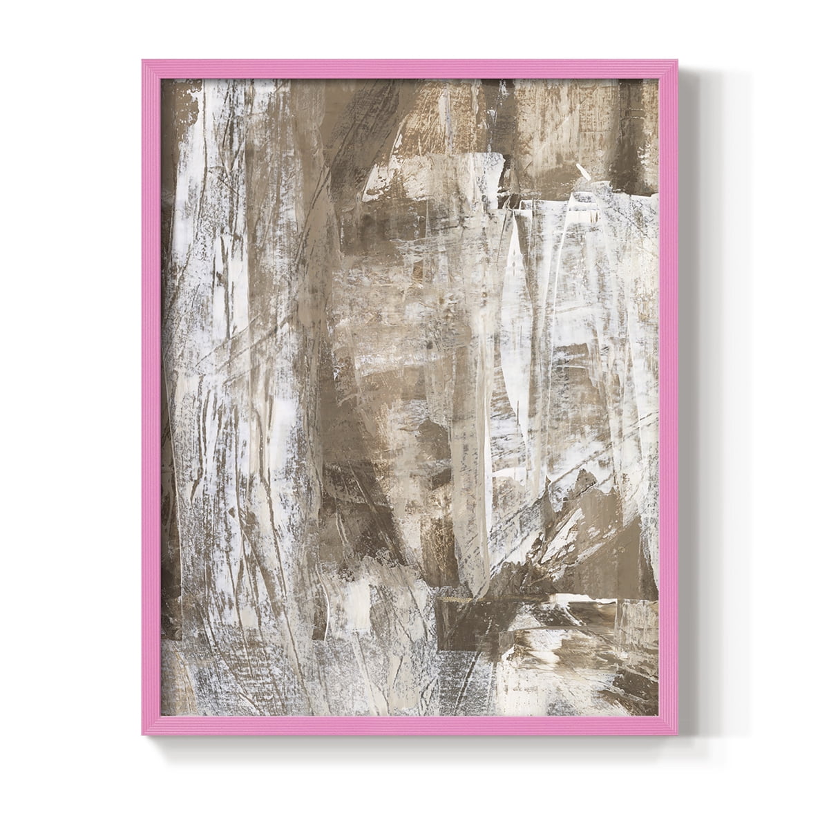 Bronzed I Framed Print in Pink Solid Wood Framed Print No Nail Hanging