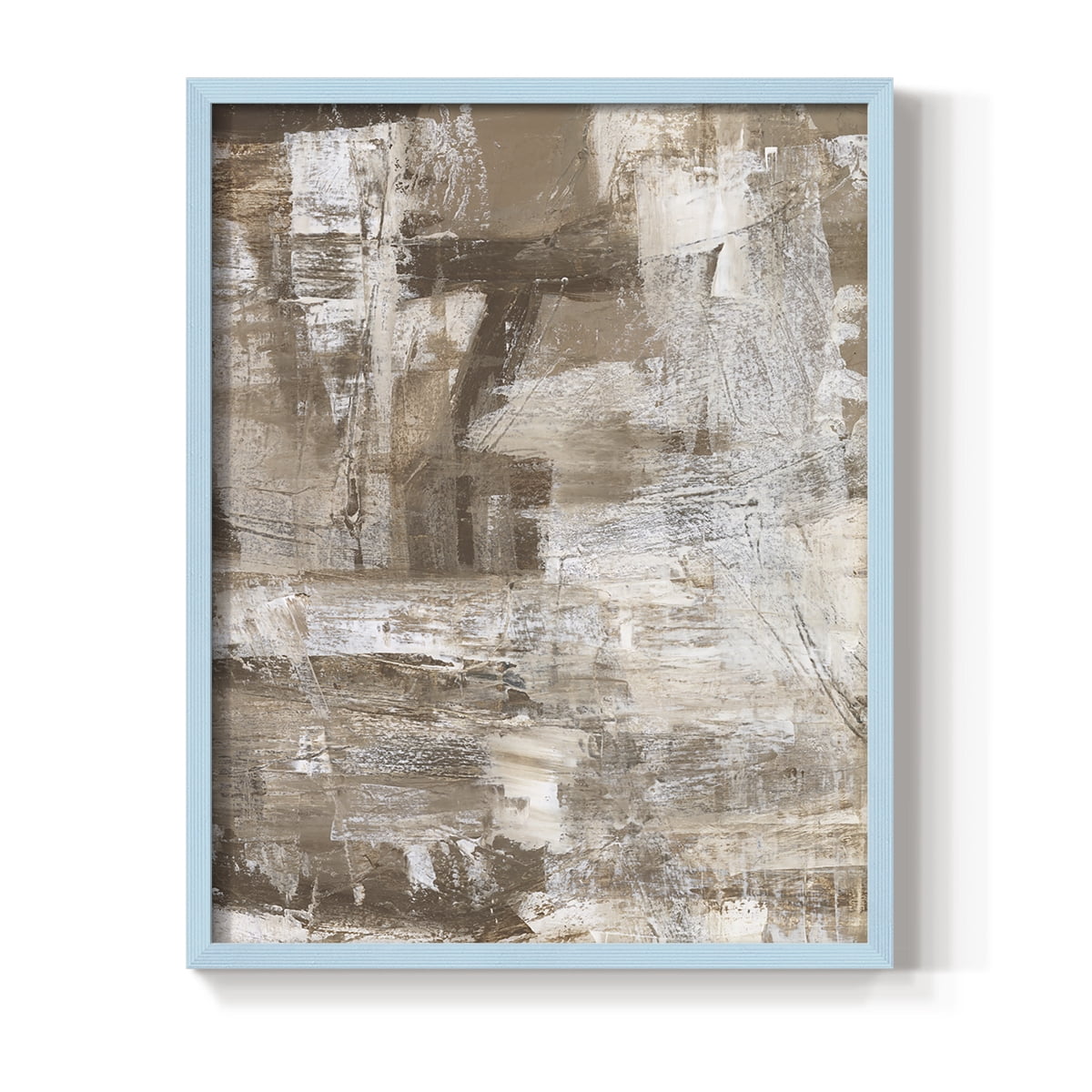 Bronzed II Framed Print in Blue Solid Wood Framed Print No Nail Hanging