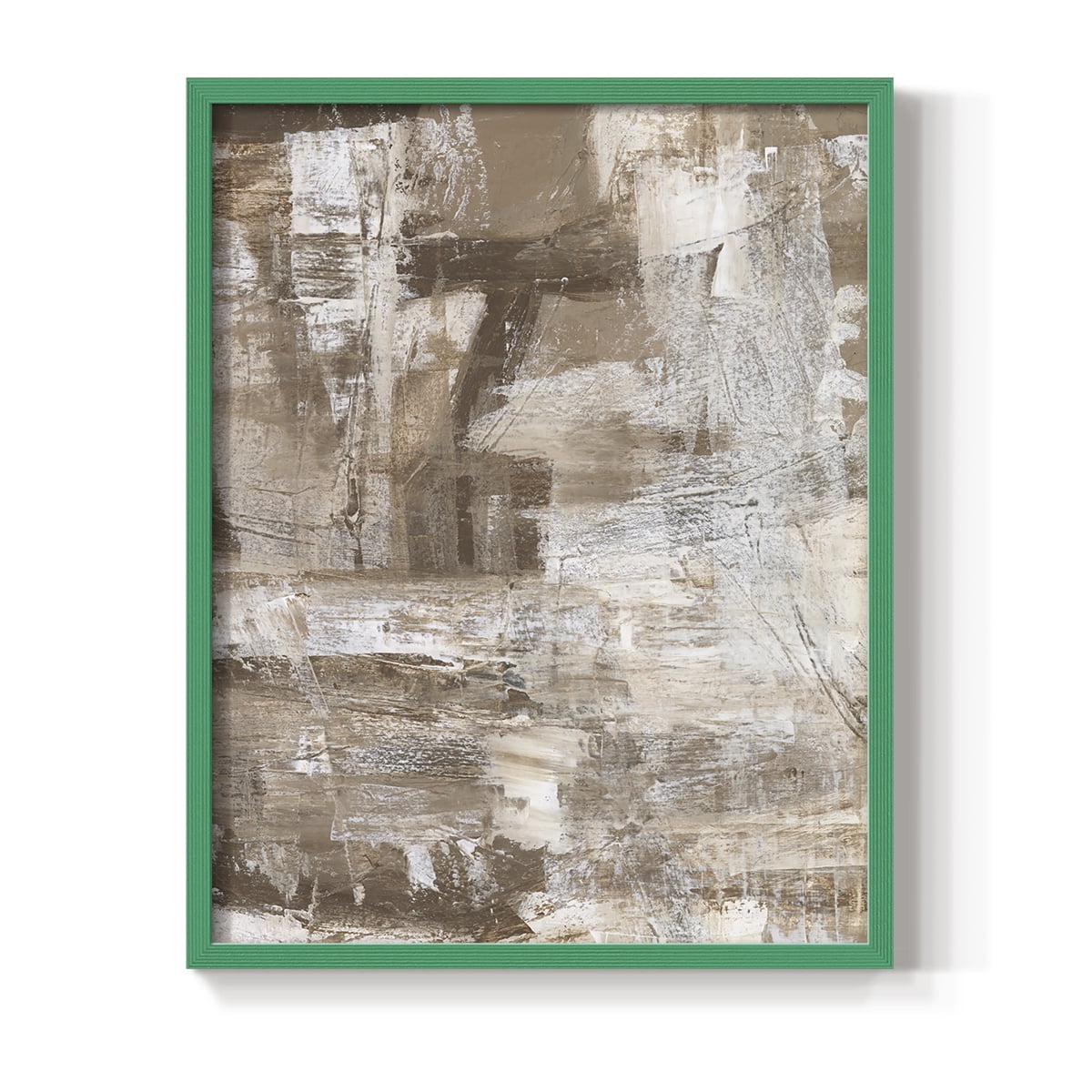 Bronzed II Framed Print in Green Solid Wood Framed Print No Nail Hanging