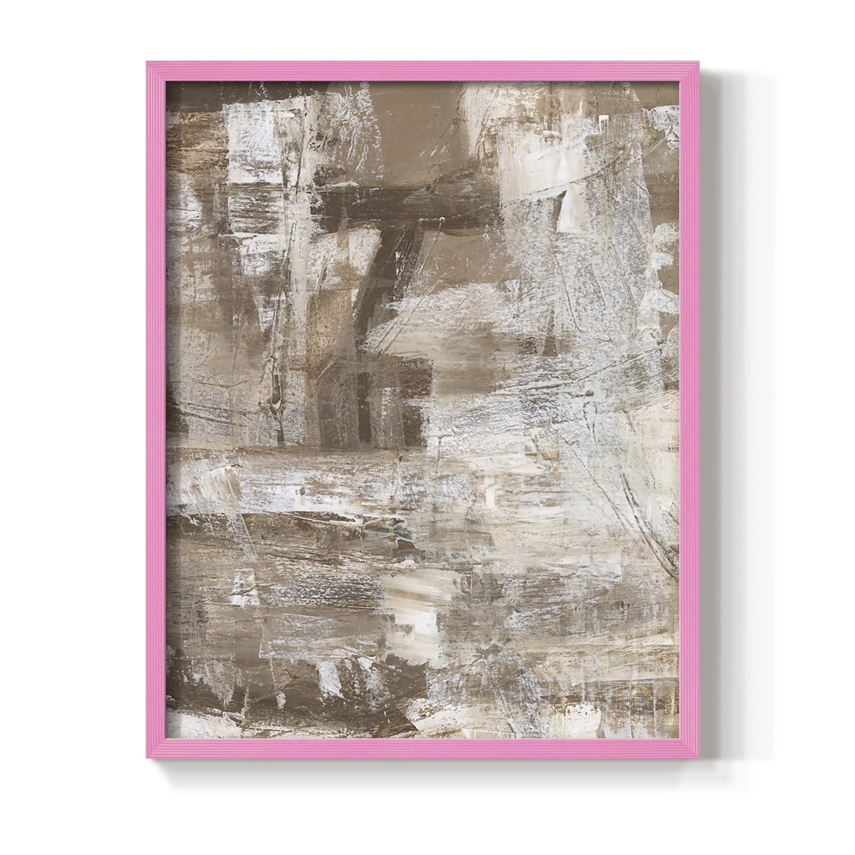 Bronzed II Framed Print in Pink Solid Wood Framed Print No Nail Hanging