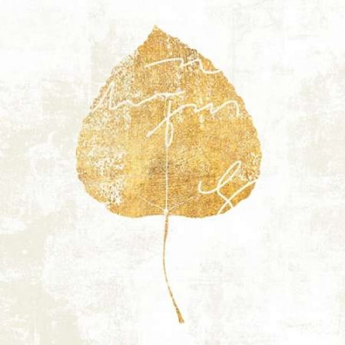 Bronzed Leaf II Canvas Art - Sue Schlabach (24 x 24)