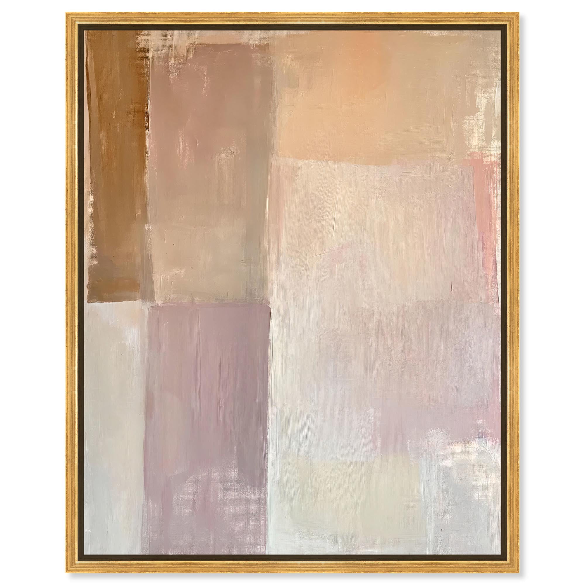 Bronzed Ruins I Canvas Abstract Earth Tone by Art Remedy, Gold Frame ...