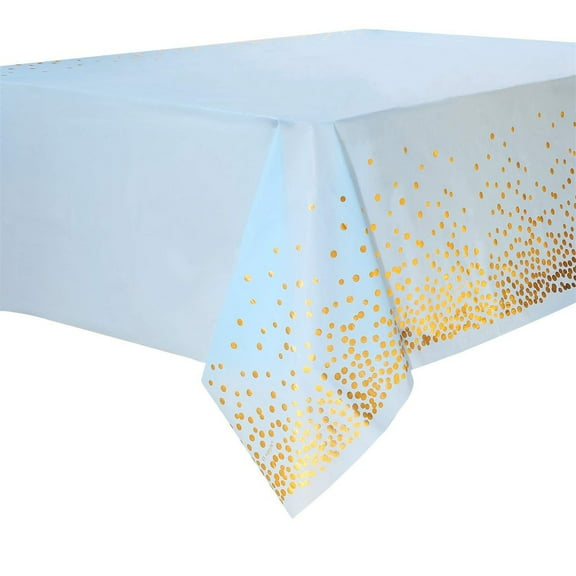 Bronzing Tablecloth Gold Powder Blue Black Birthday Party Wedding Party Tablecloth Disposable Tablecloth