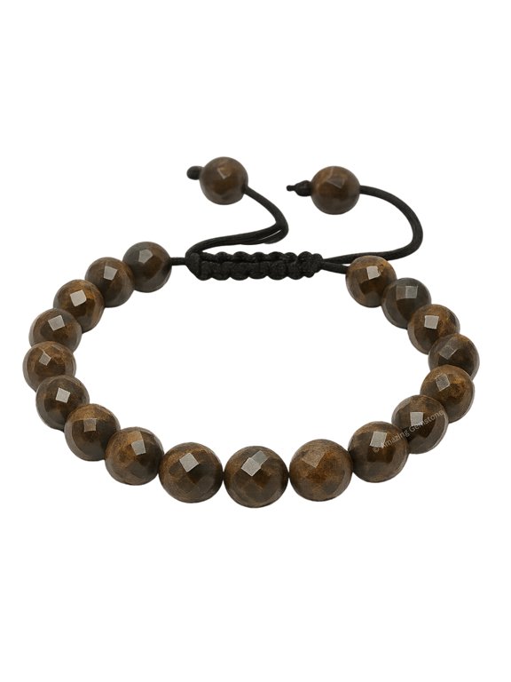 Bronzite Bracelet for Women - Faceted Beads Bracelet(Adjustable)
