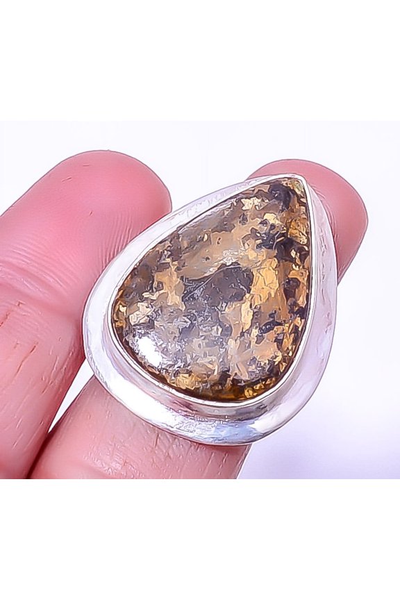 Bronzite Jasper-Africa Gemstone 925 Sterling Silver Handmade Jewelry Ring s.7.5 T44, Beautiful Jewelry For Woman & Gi, New Year Sale, Valentin's Day G