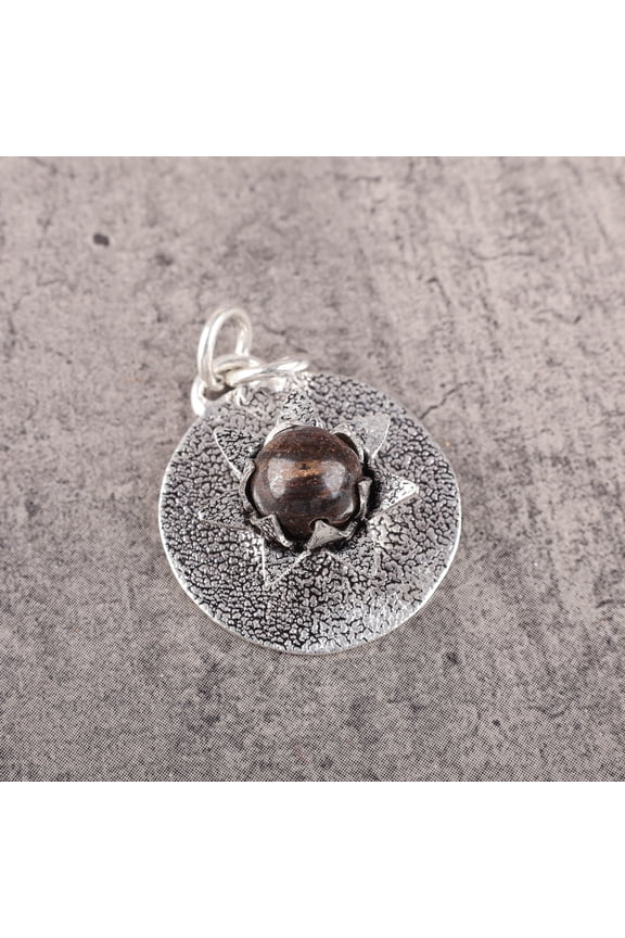 Bronzite Pendant 925 Sterling Silver Jewelry